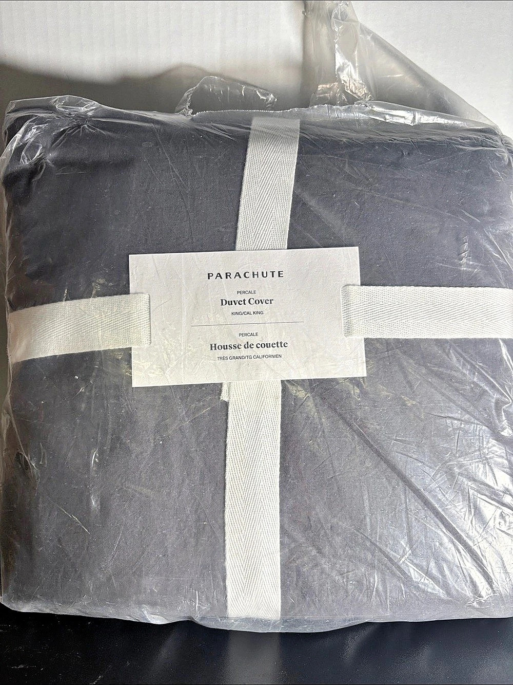 Parachute Percale Duvet Cover Slate King/Cal King